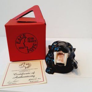 Kevin Francis Face Pots Handmade Ryack Black Sabre Tooth Tiger Ltd. Edition